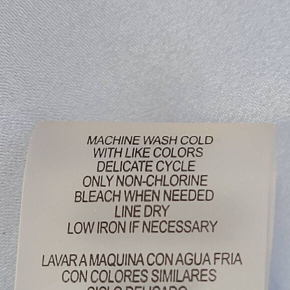 Calvin Klein Womens Button Front Blue Print Blouse Size Small - Picture 11 of 12